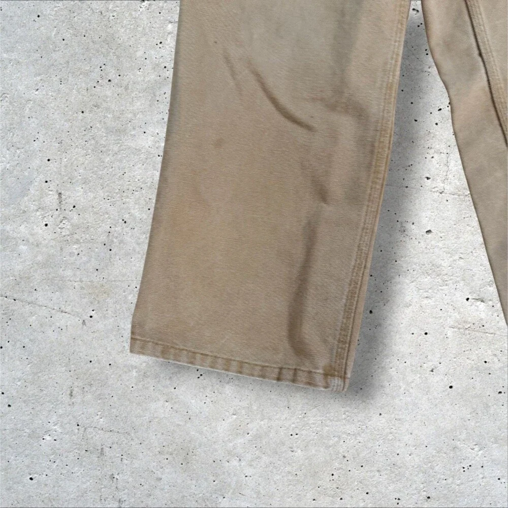 Carhartt Boys Youth Size 8 Carpenter Pants Canvas Duck Tan Brown Utility Jeans